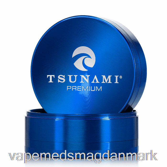 Vape Juice Tsunami 3,9 Tommer 4-delt Sunken Top Kværn Blå (100 Mm)